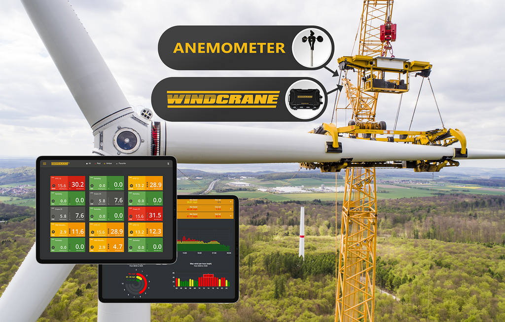 Data Logger Kit for Wind Monitoring on Crawler & Mobile Cranes by WINDCRANE